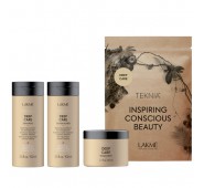 Lakme kelioninis plauklų priežiūros priemonių rinkinys Teknia Travel Pack Deep Care, rinkinį sudaro: šampūnas 100ml, kondicionierius 100ml ir kaukė 50ml